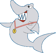 Shark with medal